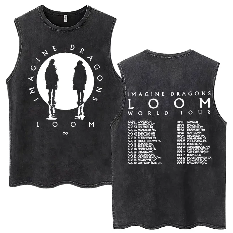 

Imagine Dragons Loom World Tour потертые майки мужские модные футболки в стиле Харадзюку в стиле хип-хоп свободные винтажные футболки без рукавов уличная одежда