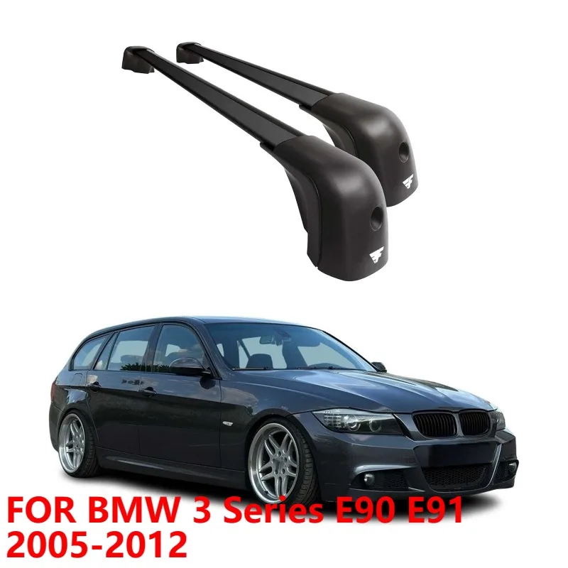 

Luggage Carrier Roof Rack For BMW 3 Series E90 E91 2005-2012 Alu Black