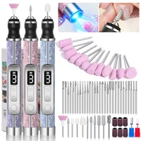 Máquina profesional 2 en 1 para pulir uñas con lámpara, taladro recargable para uñas, múltiples velocidades, bajo nivel de ruido, juego de limas y lijadoras para uñas