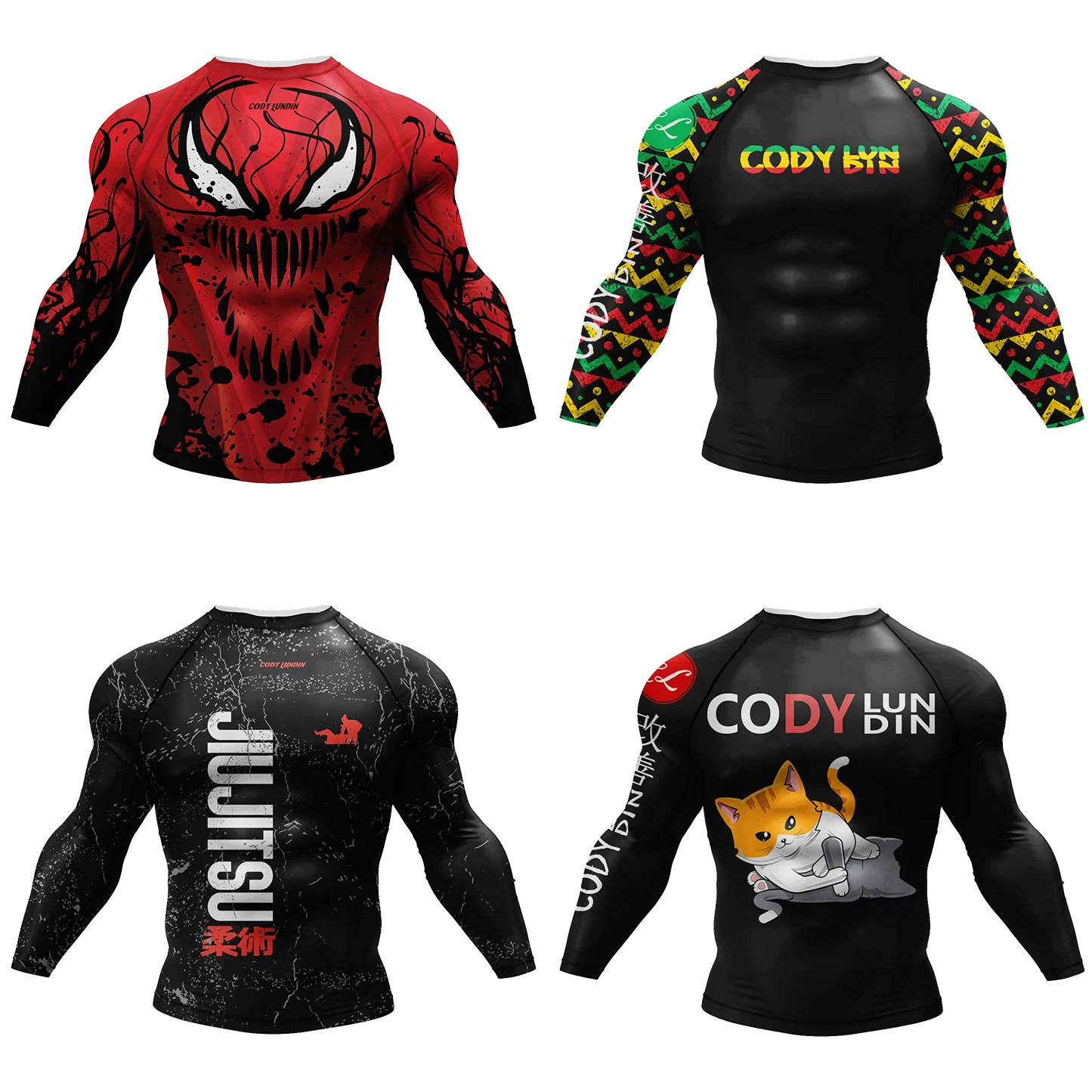 Jiu Jitsu koszulka Rashguard MMA wysokiej jakości BJJ wysypka gwardia męskie koszulki bokserskie z pełnym rękawem sublimacyjne koszulki odzież