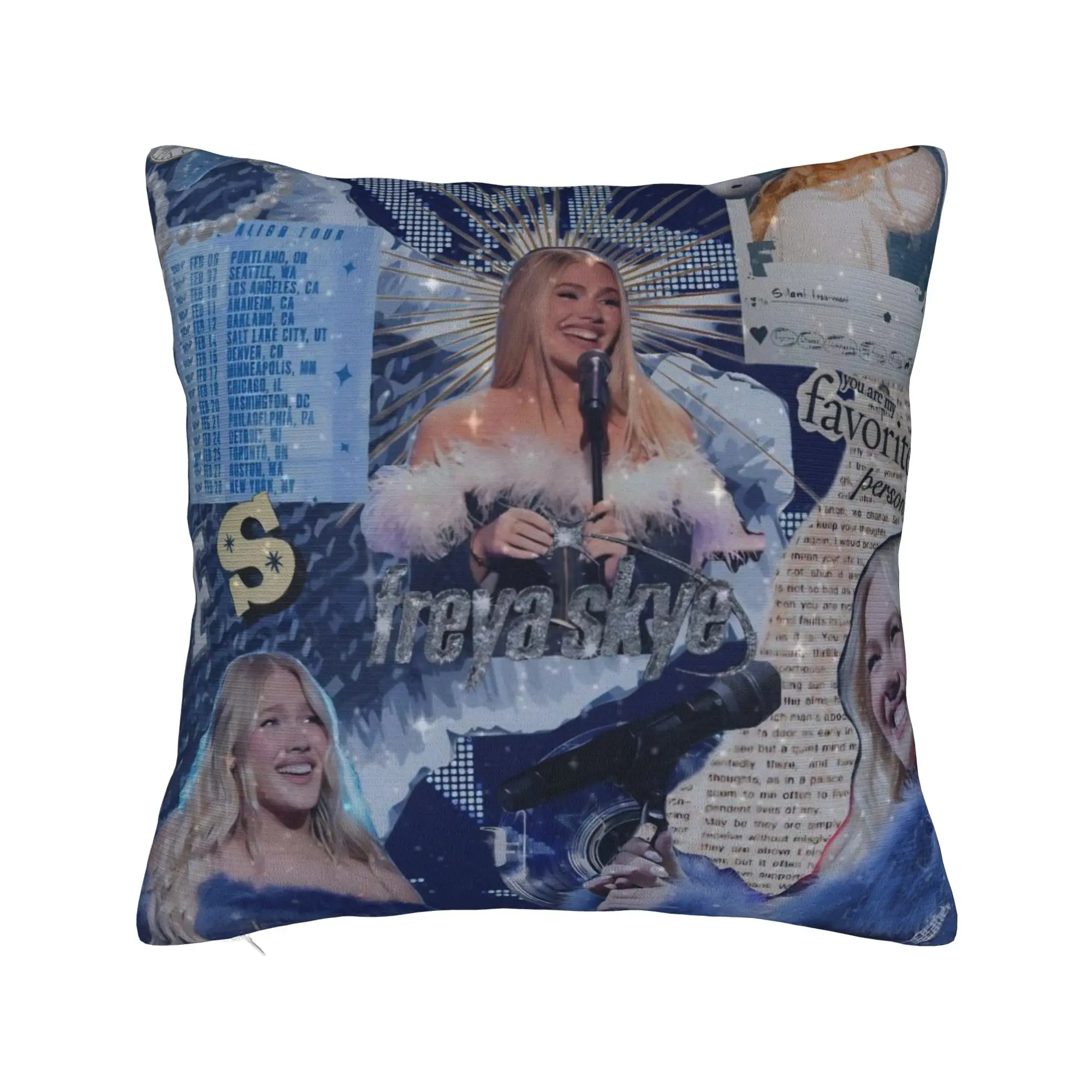 Decorative Pillow Covers 	  Freya Skye Stars Align Tour 2026 Stuff Home  Throw Pillow Case Cover Square Style Multi Size