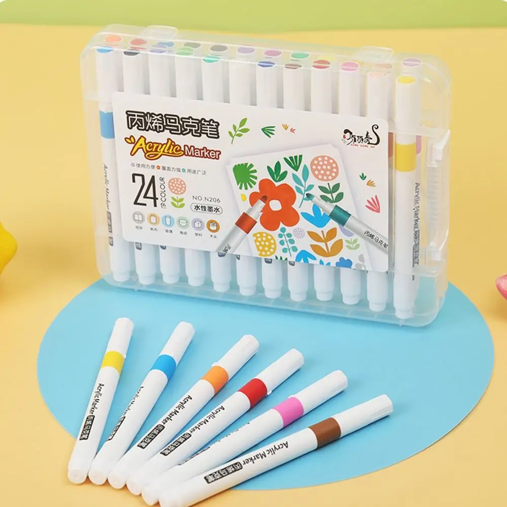 

Waterproof 12/24/36/48/60 Colors Acrylic Marker Drawing Graffiti Art Painting Markers Pens DIY Crafts Painting