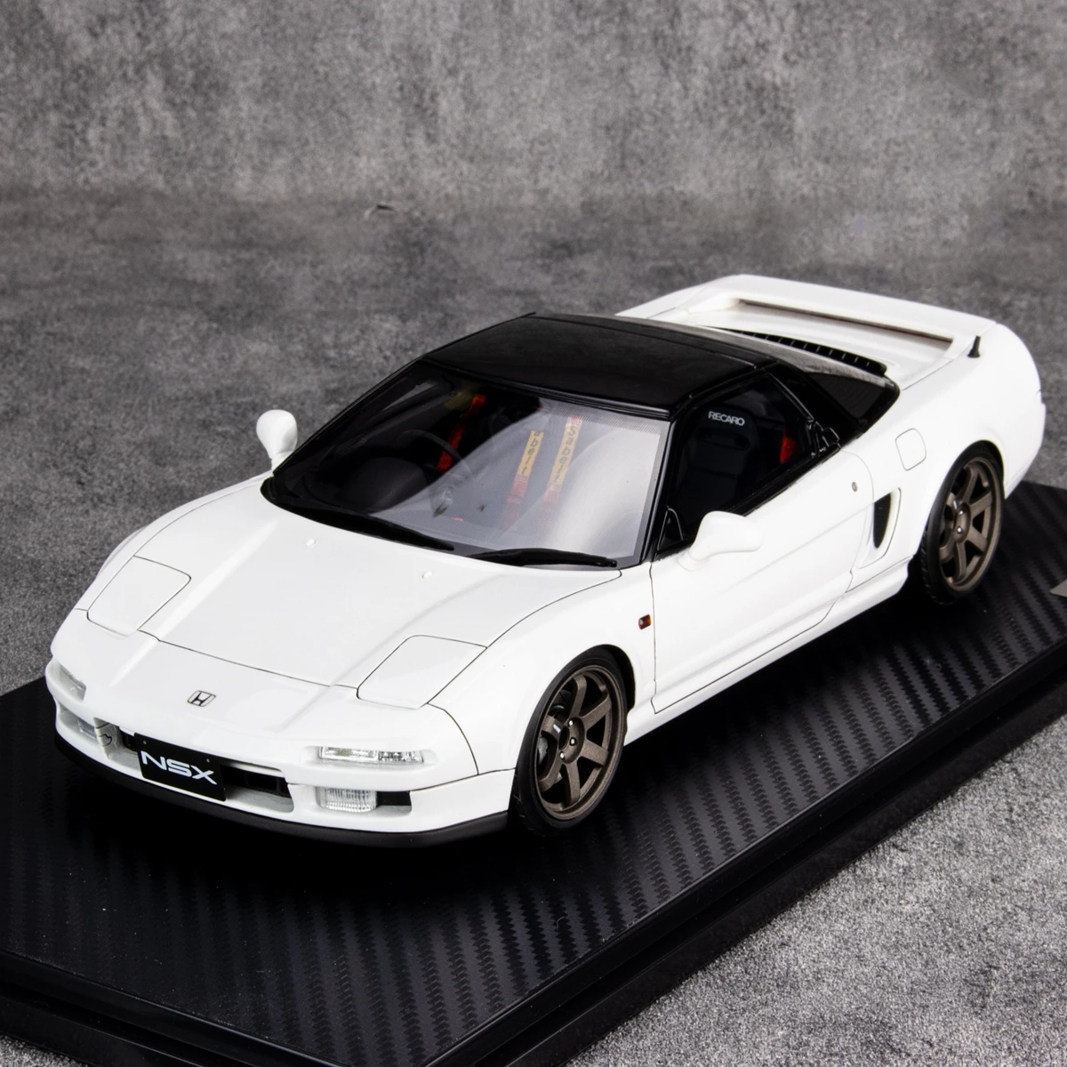 IG 1:18 NSX NA1 White JDM Simulation Limited Edition Resin Metal Static Car Model Toy Gift