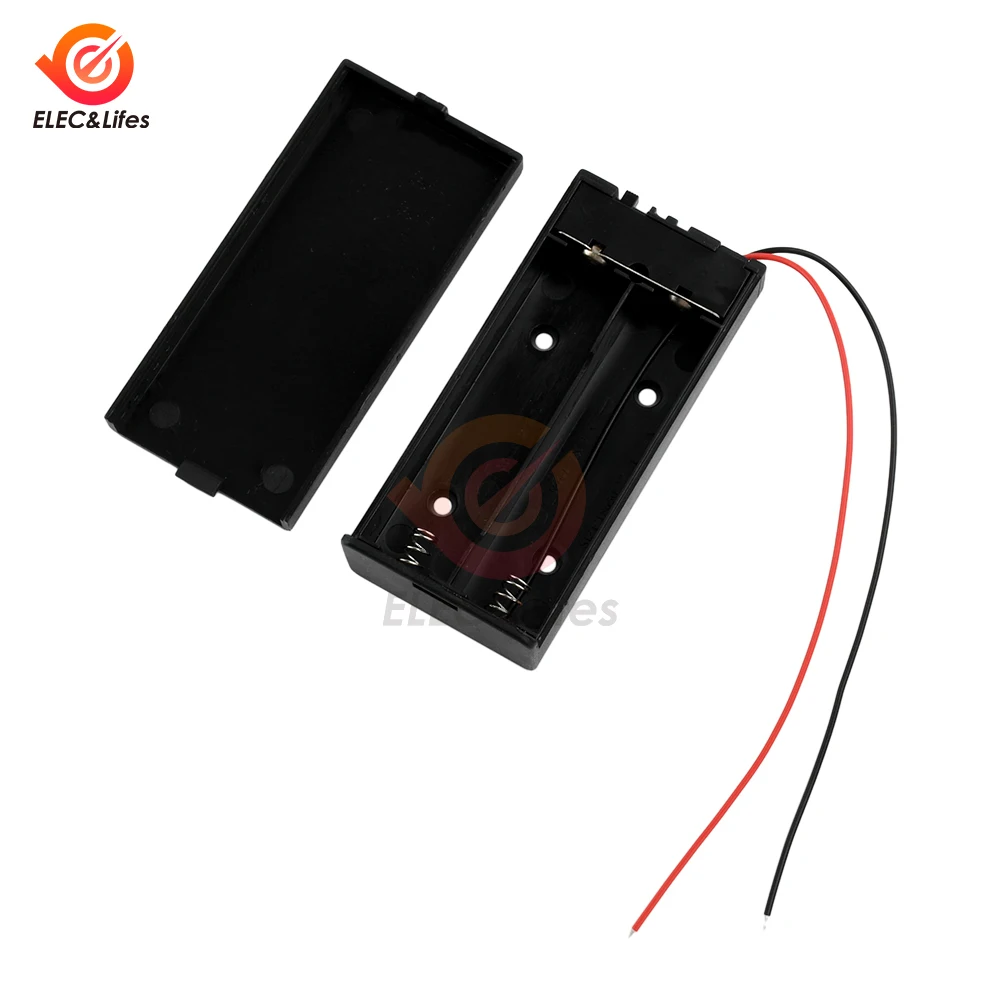 Новые чехлы для аккумуляторов DIY ABS 18650, 2X 18650, держатель для аккумуляторов, ящик для хранения, чехол с 2 слотами, контейнер для батарей, жесткий штифт