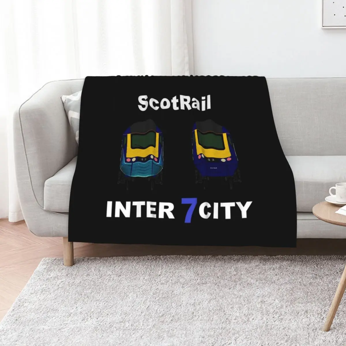 

SCOTRAIL HST TRAIN Throw Blanket Compact Warm Blanket for Car Road Trip