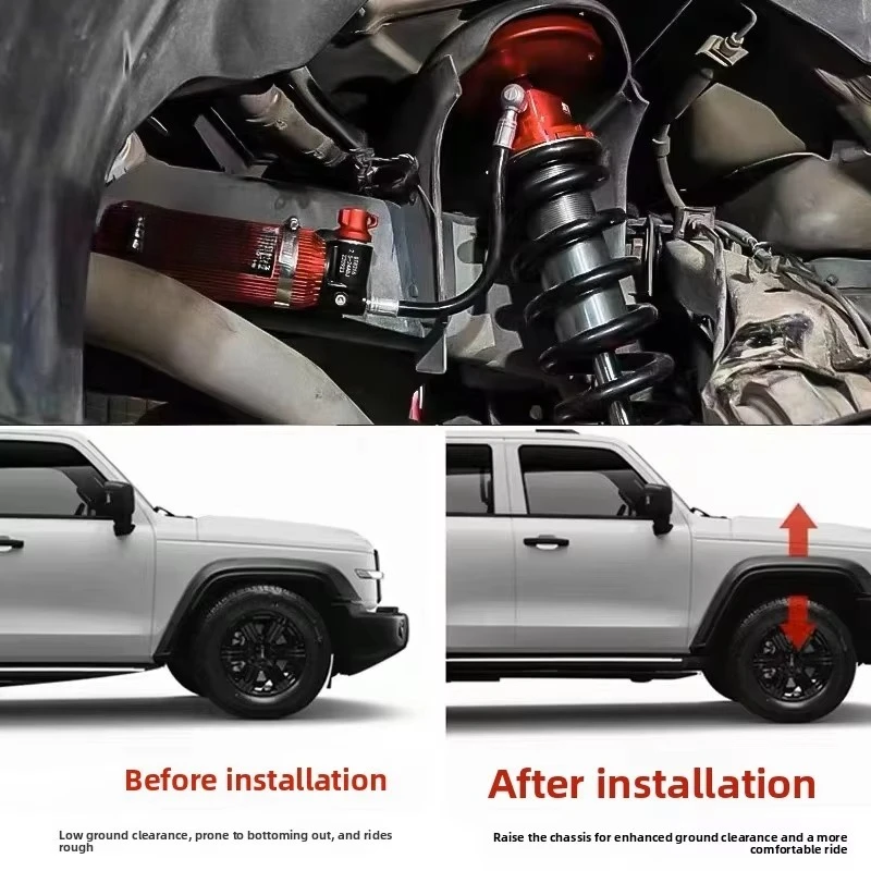 Custom Nitrogen Adjustable Steel Suspension Coil Spring Shock Absorber for LC25 Front/Rear Raise the Chassis