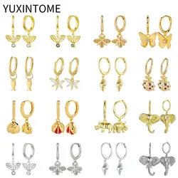 925 Sterling Silver Ear Needle Pigeon Hoop Earrings Exquisite Animal Pendant Earrings for Women Fashion Jewelry Gift Accessories
