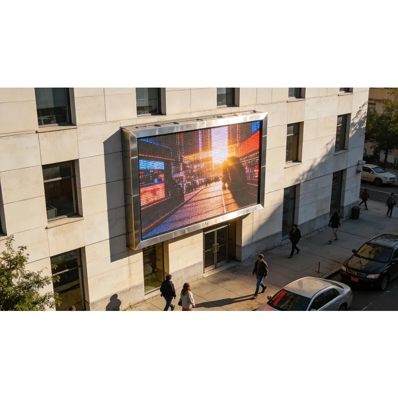 High Refresh Rate Smooth Outdoor LED Screen Long Lifespan Low Power Consumption High Efficiency Digital Billboard