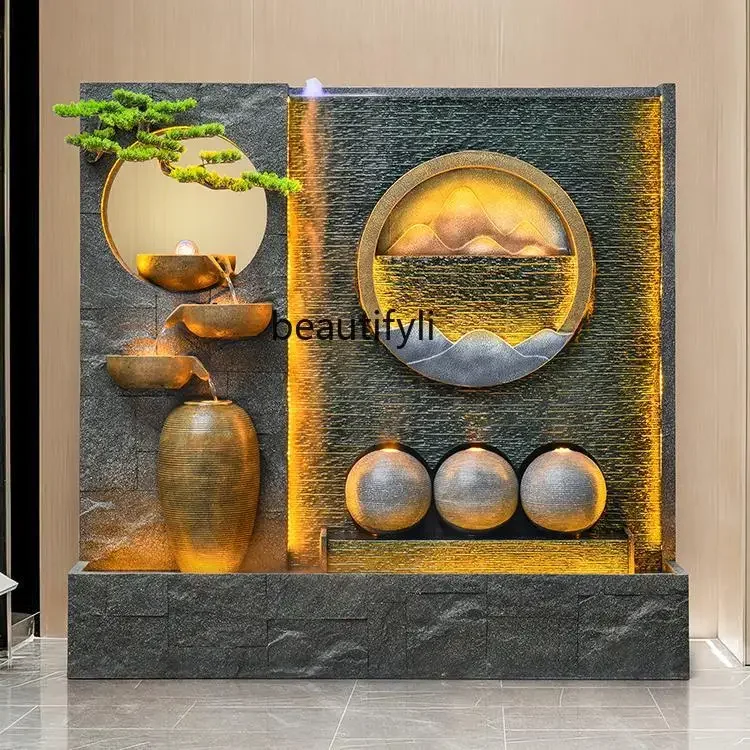 

Cy56 running water screen ornament, office partition decoration, indoor and outdoor courtyard, rockery, fish pond, fountain