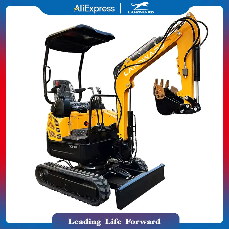 Factory Customized Wholesale High Quality Small Agricultural Dig Earth Equipment 1.3 Ton Mini Digger Hydraulic Crawler Excavator