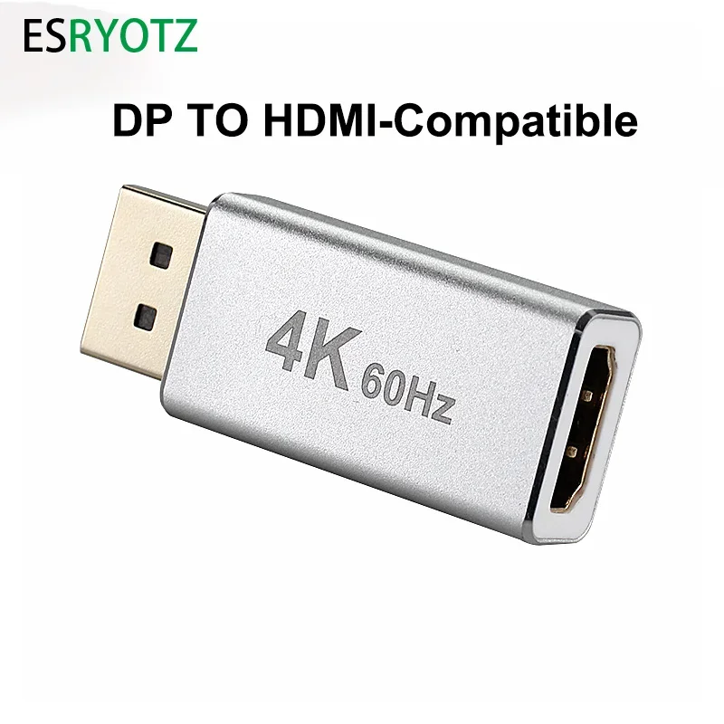 

4K DisplayPort to HDMI-compatible Adapter Converter Display Port Male DP to Female HD TV Cable Adapter Video Audio For PC TV