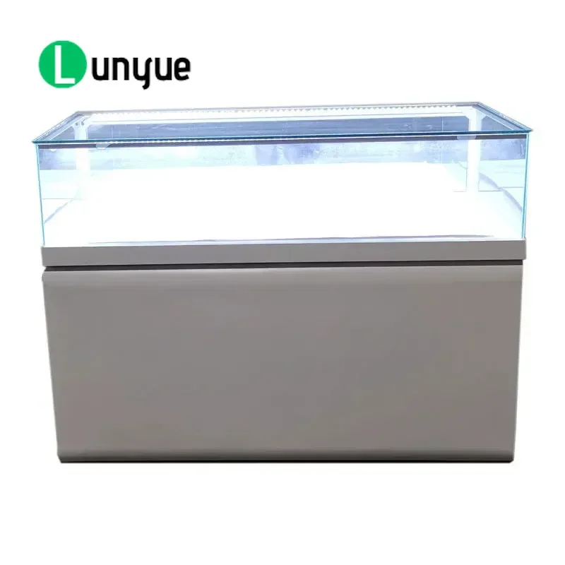 Iron Tempered Glass Display Counter for Honor Mobile Phones Closed Showcase Digital Accessories Boutique Retail Store Fixture