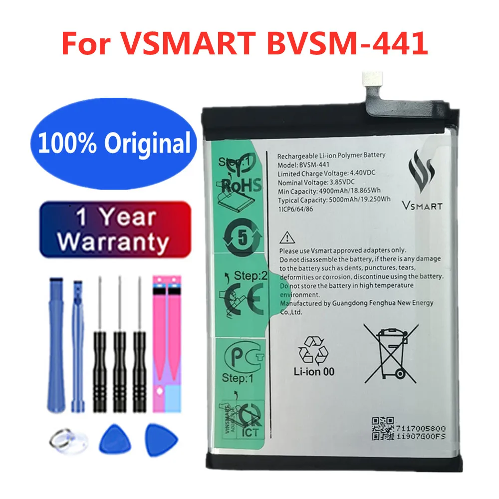 5000mAh 100% Original BVSM-441 Battery For VSMART BVSM-441 BVSM 441 Smart Mobile Phone Battery Bateria With Tool Kits