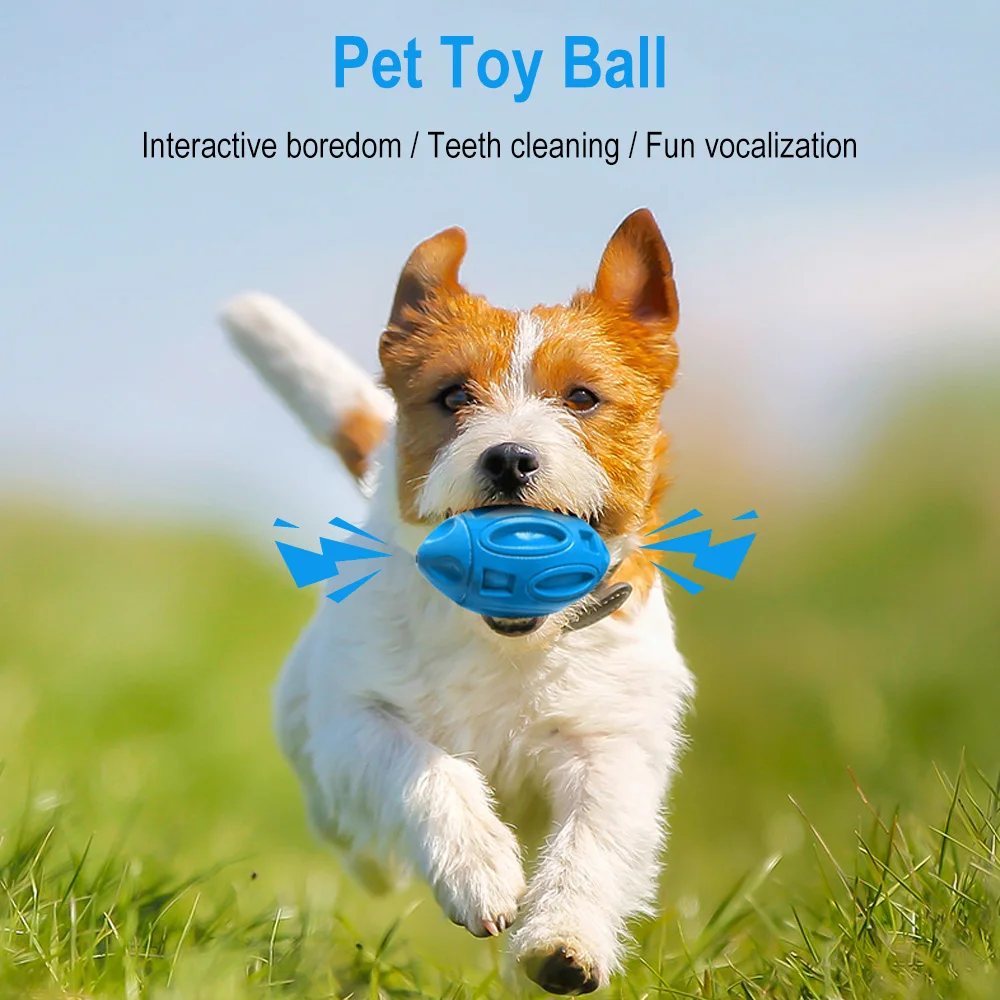 New Dog Toy Ball High Quality Rubber Sounding Olive Balls Super Durable Teeth Sharpening Chewing Training Toys Pet Supplies
