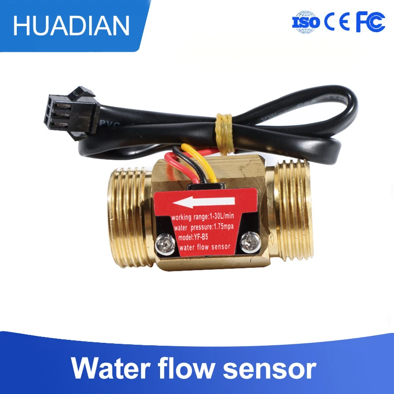 G 3/4 Inch Brass Copper Magnetic Hall Effect Water Pump Flow Rate Meter Sensor 4-20ma Liquid Flow Switch