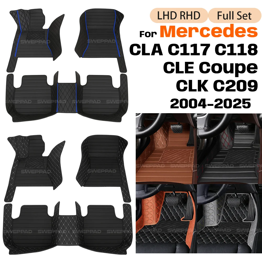 

Для Mercedes Benz CLA C117 C118 CLE Coupe CLK C209 Напольные коврики Совместимые автомобильные коврики Всепогодная защита на заказ Полный комплект пола