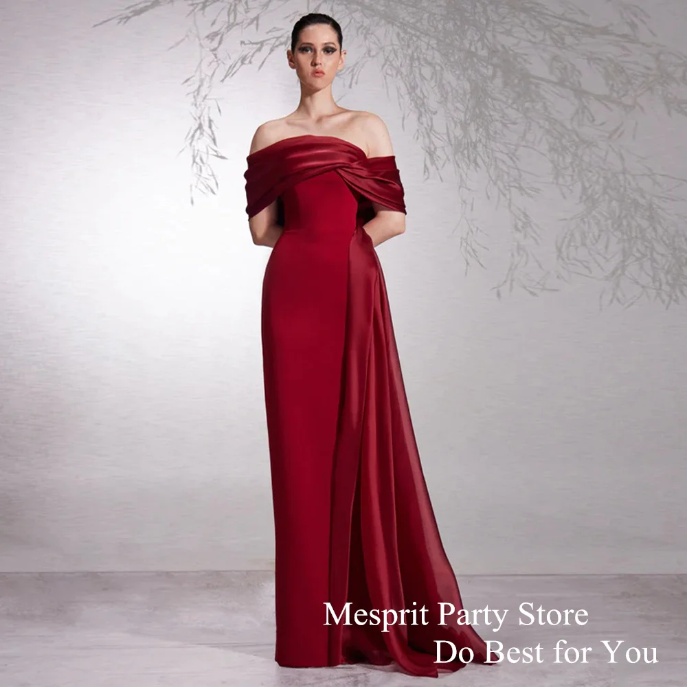 Arab Prom Dress Off The Shoulder Custom Design Strapless Straight Wedding Party Dresses Saudi Evening Gown فساتين سهرات