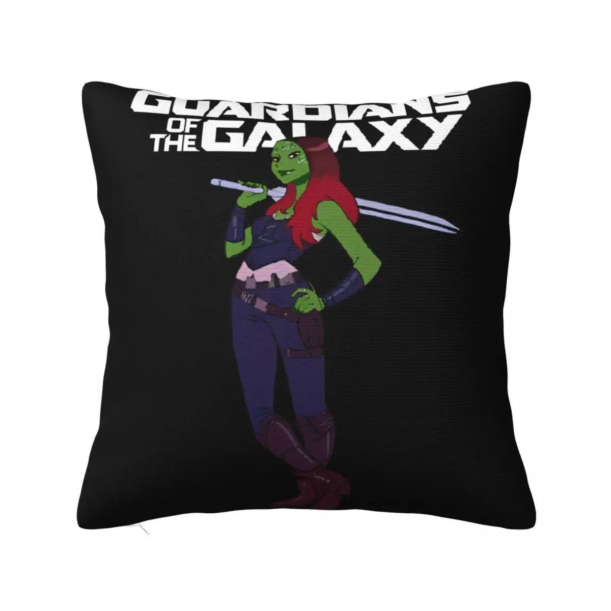 Gamora Guardians Of The Galaxy Pillowcase Printing Fabric Cushion Cover Decoration Throw Pillow Case Cover Home Square