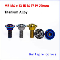 1Pcs Titanium Alloy Screw Stepped M5 M6 x 13 15 16 17 19 20mm Motorcycle Outer Panel Screw Bolt Multiple Colors