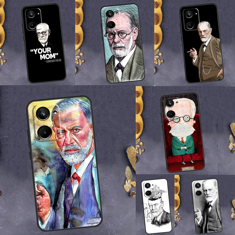 Sigmund Freud For Realme 8 9 10 Pro Plus GT Neo 5 3 Neo 3T 2T C21Y C25Y C31 C30 C21 C11 C33 C35 C55 Case