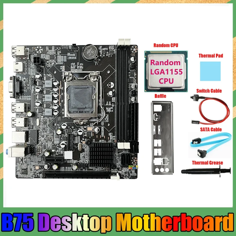 pentium-celeron-b75用マザーボードスイッチケーブルsataケーブルlga1155ddr32x8gi3i5i7シリーズと互換性があります