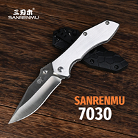 SANRENMU 7030 Outdoor Pocket Folding Knife Camping Fishing Hunting Cutting Fruit Wilderness Survival Rescue Portable Tool Knives