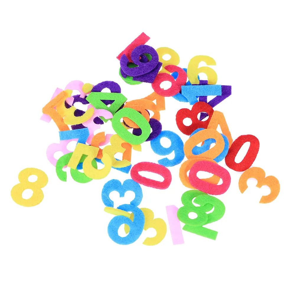 

200 Pcs Felt Letters Numbers Toys Kids Educational Felt Letter nament Soft Safe Bright Color Fabric Material