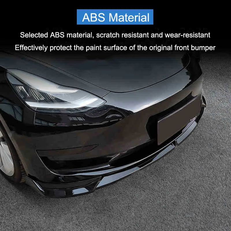 Per Tesla Model 3 ModelY paraurti anteriore circostante labbro anteriore ABS copertura della pala anteriore in fibra di carbonio modifica esterna