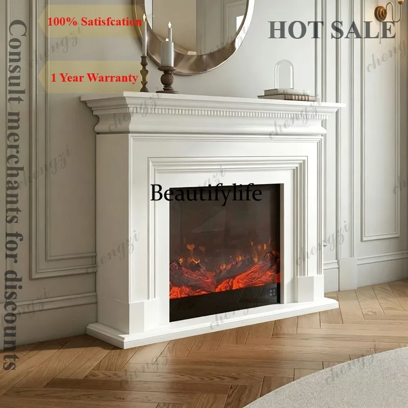 D1089 French fireplace decorative cabinet American electronic fireplace core simulation flame household entrance cabinet