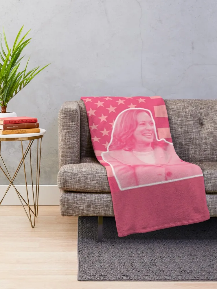 THE NEXT PRESIDENT OF AMERICA - kamala harris 2024 pink Throw Blanket Soft Plush Plaid Polar Softest Blankets