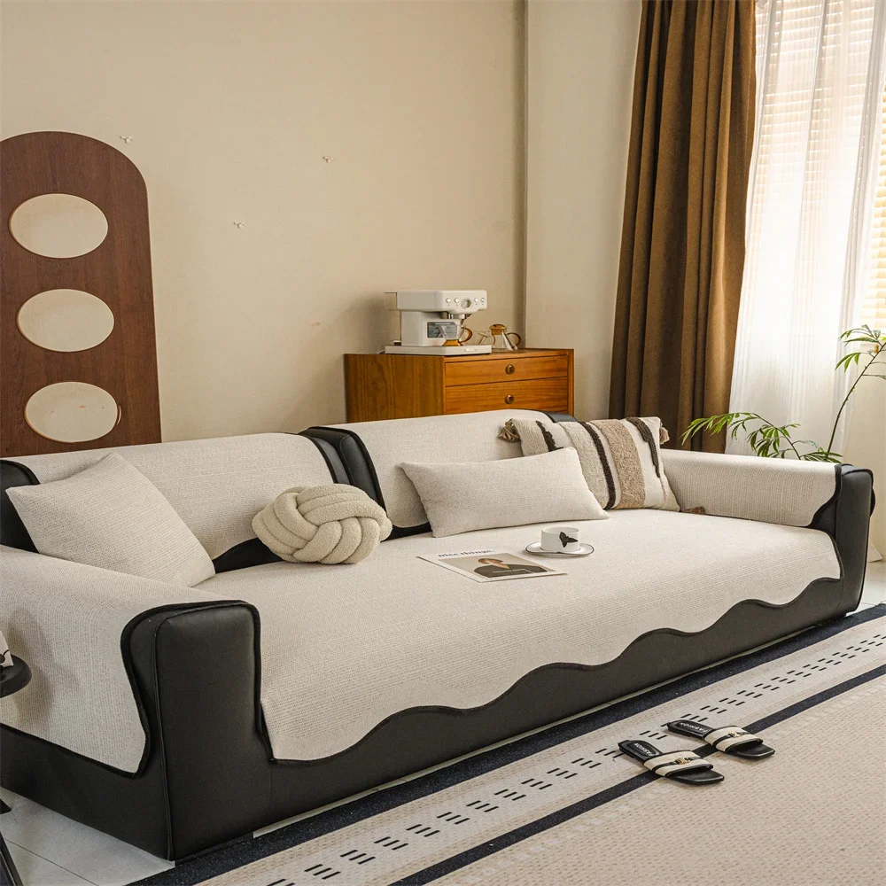 Sofa Cushion New Style Imitation Cotton and Linen All-season Anti-slip Cross-border Sofa Cover Full-cover Sofa Scarf