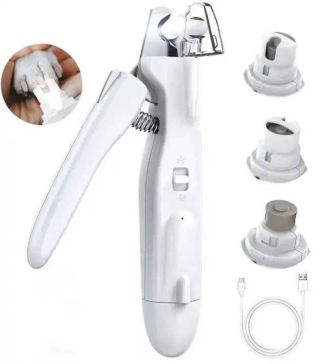 

l # Electric Pet Led Light Nail Clipper for Grinding Nail Cat Dog Grinder Grooming Tool