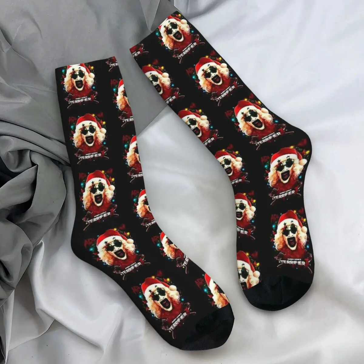 Clown Terrifier Christmas Movie Stockings Xmas Funny Socks Winter Anti Bacterial Socks Women Men Climbing Soft Breathable Socks