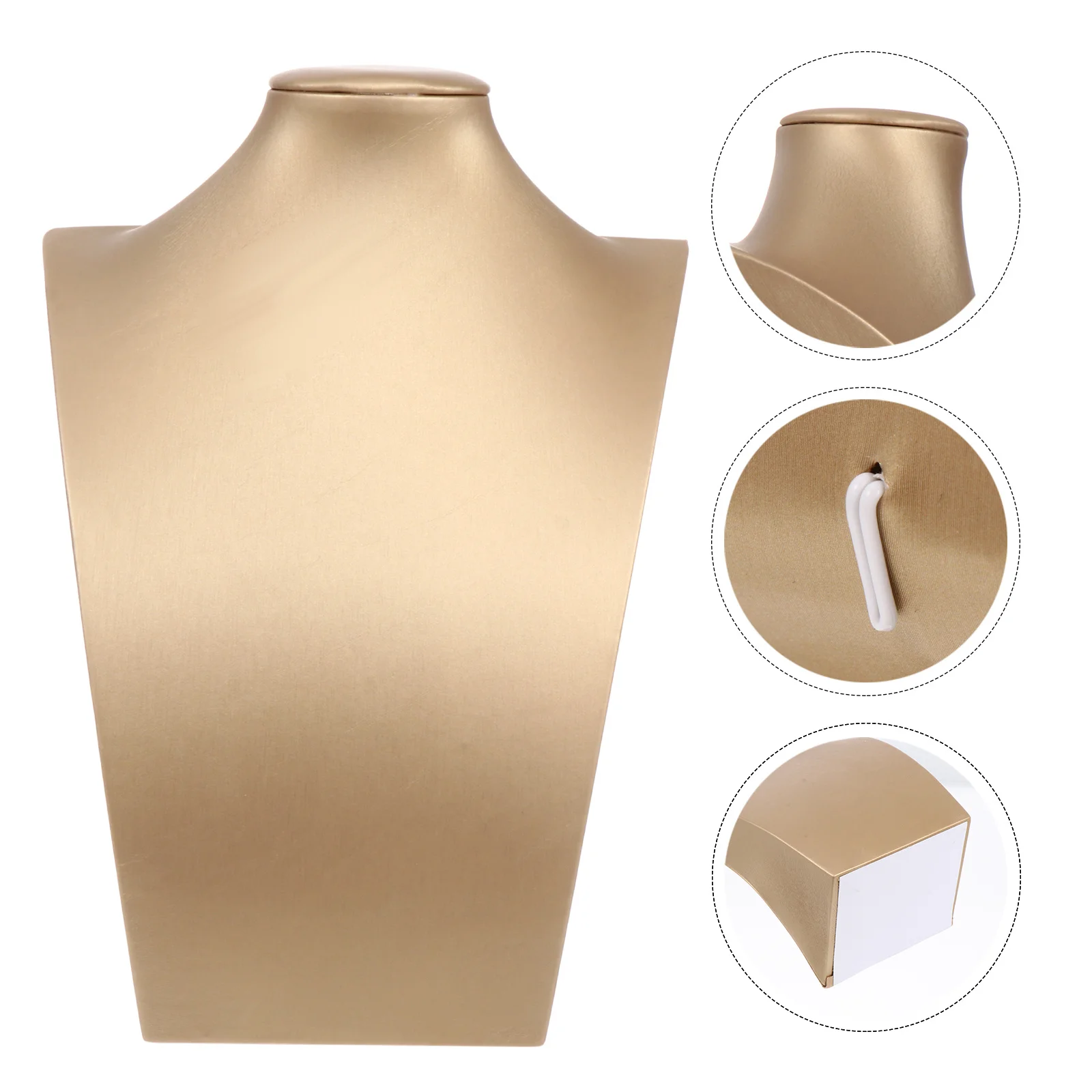 1Pcs Necklace Display Stand Neck Bust Design Brushed Jewelry Display Rack Pendant Organizer Shelf Neck Bust Stand