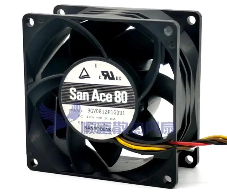 Ltsf لسانيو دينكي 9GV0812P1G031 تيار مستمر 12 فولت 3.8A 80x80x38 مللي متر 4-سلك خادم التبريد Fan8cm