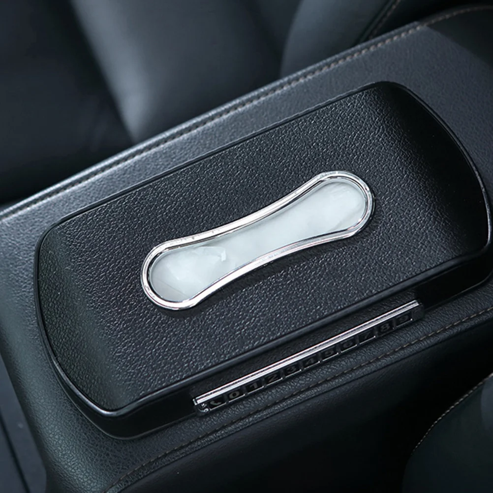 

2Pcs Car Tissue Holder Plastic Classic Design Napkin Box Storage Sun Visor Car Armrest Backseat Organizer Tissue Box Storage