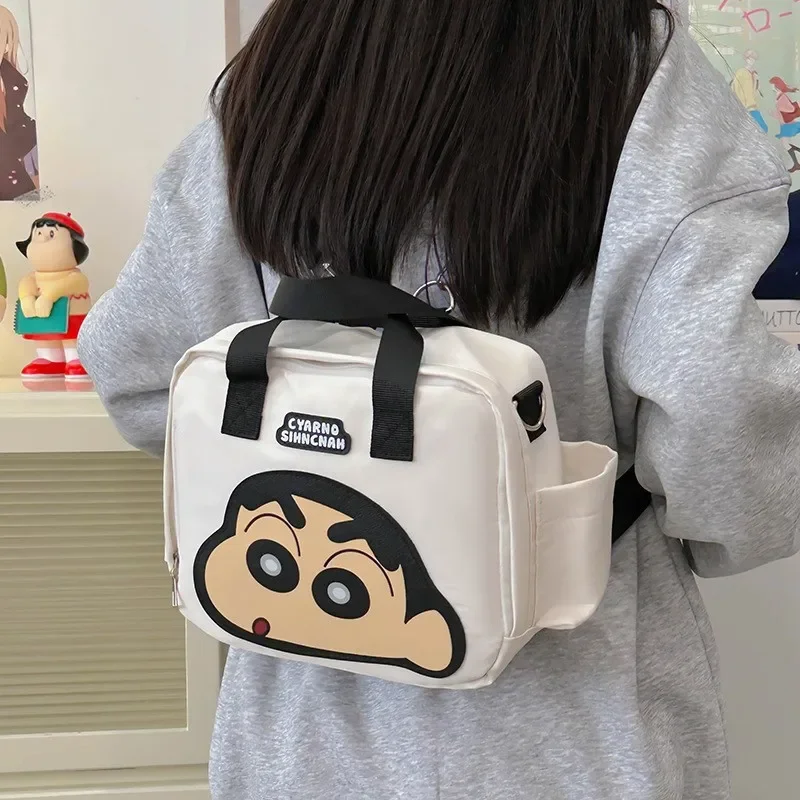 Cartoon Anime Crayon Shin chan Shoulders Bag Girl's Daily Versatile Backpack Student Shoulder Bag Handbag New Year Gift