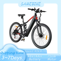 SAMEBIKE XD26-II LCD Display E-Bike 750W Motor 48V14A Lithium Battery Adult Electric Bicycle 26 Inch Tire Mountain Electric Bike