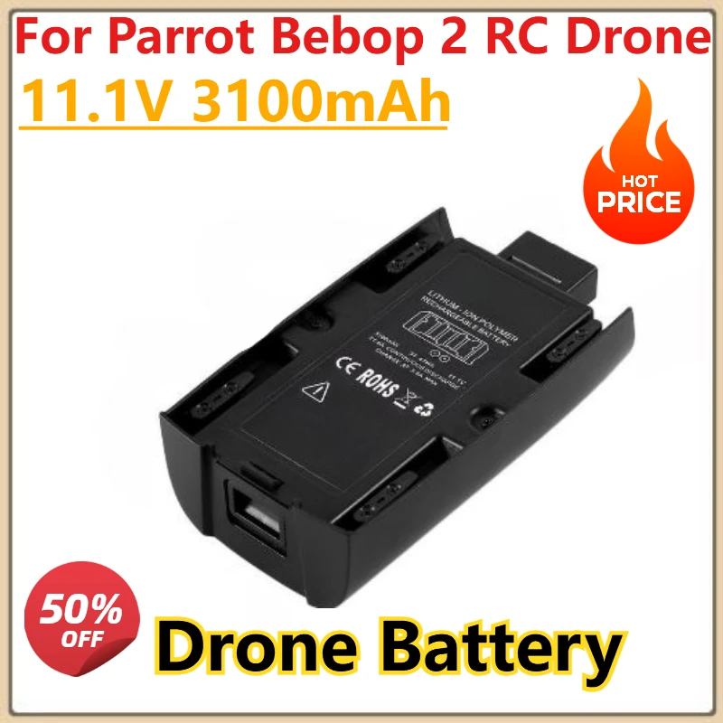 

High Quality New 11.1V 3100mAh Li-Polymer Battery Large Capacity for Parrot Bebop 2 RC Drone Battery