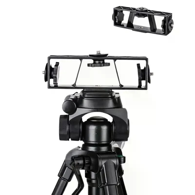 3-Camera Setup Phone Holder Mount Easy Install Stable Stabilizer for Live Streaming Content Creator Vlogger Use