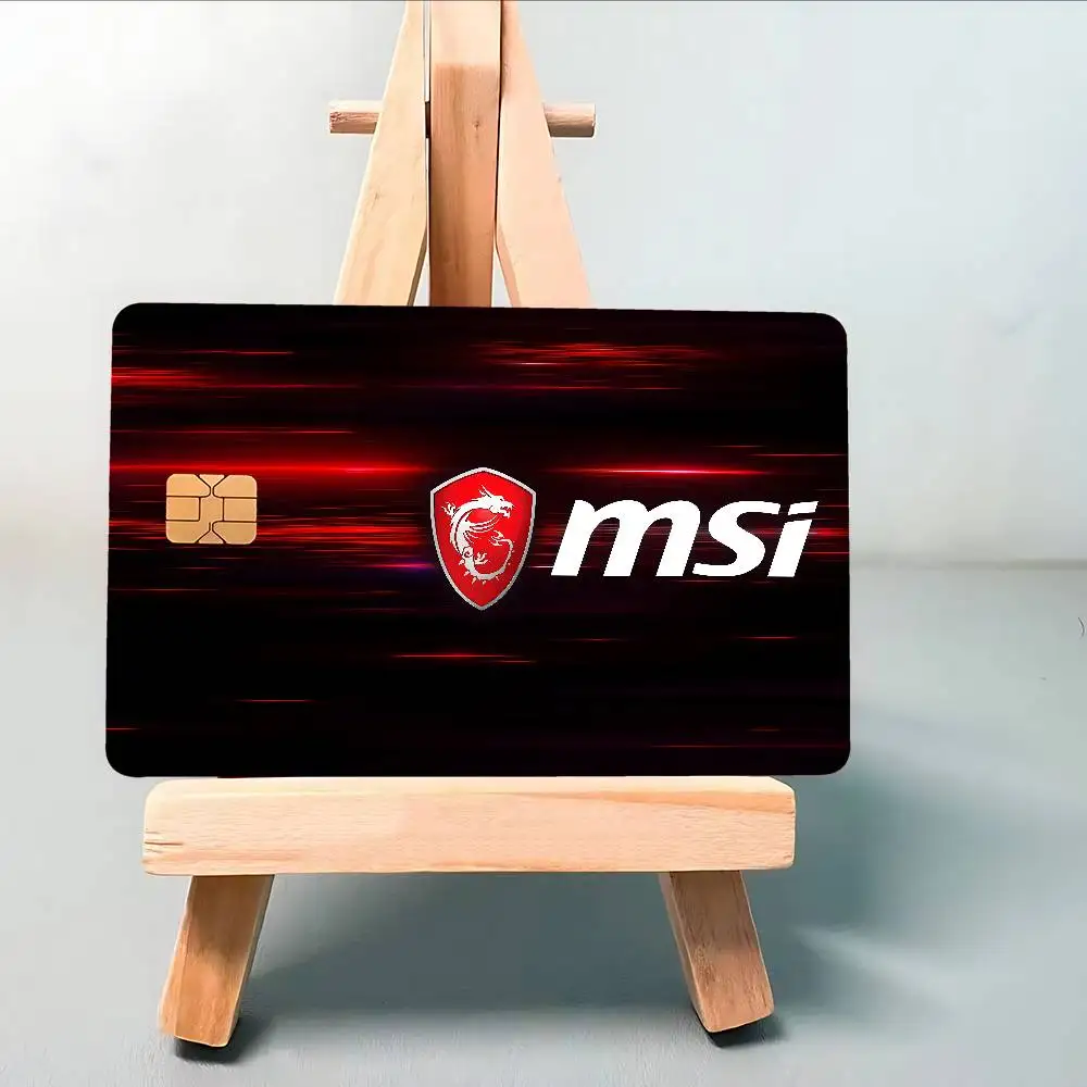 M-MSI D-Dragon Logo Credit Card Skin Stickers For VISA Bank Card Transportation Card Waterproof Sticker Anti-scratch Women Gift