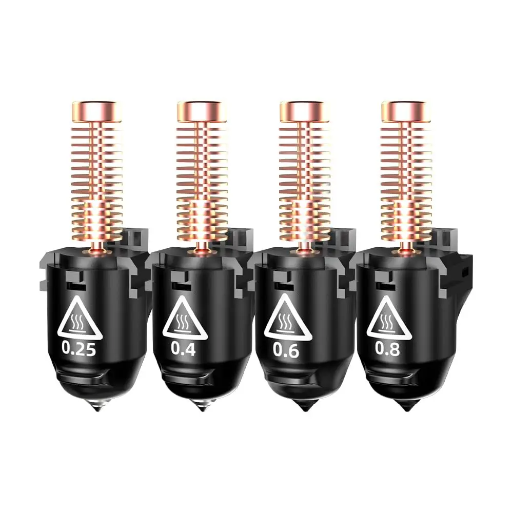 

3D Printer Nozzle Assembly, Quick-Detachable, High-Temp 280°C & High-Flow 32mm³/s for Adventurer Series (4pcs Set)