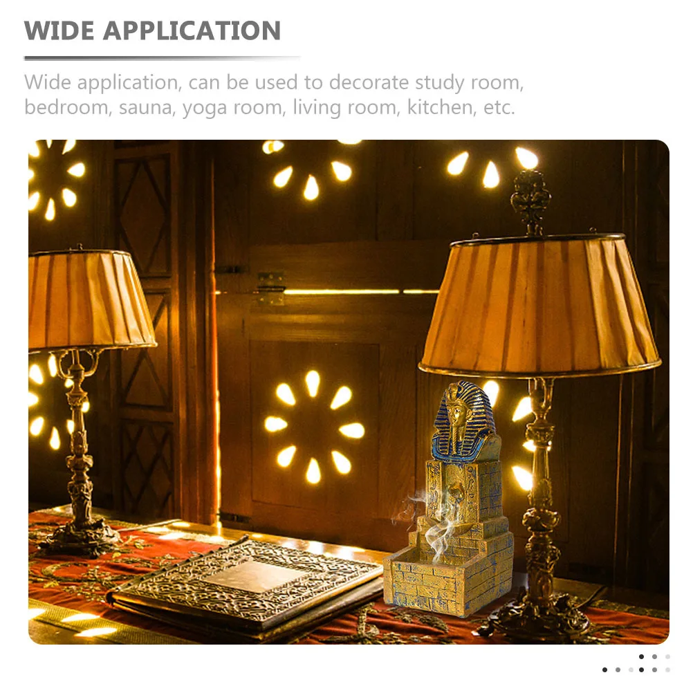 

Decorative Egypt Theme Incense Holder Burner for Aromatherapy Home Office Spa Room Air Purifying Mood Enhancing Ornament