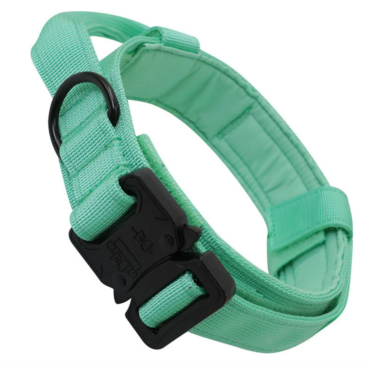Reflective Tactical Collar Adjustable Military Training Nylon Dog Collar Dog Collar with Handle Quick Release of Dog Collar view 3