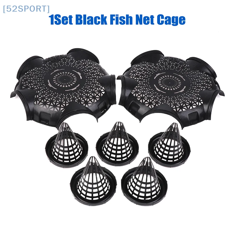 3/5 Hole Crab Pot Yellow Eel Cage Trap Fish Crab Trap With Dense Ventilation Holes For Catching Lobster Crayfish Herring