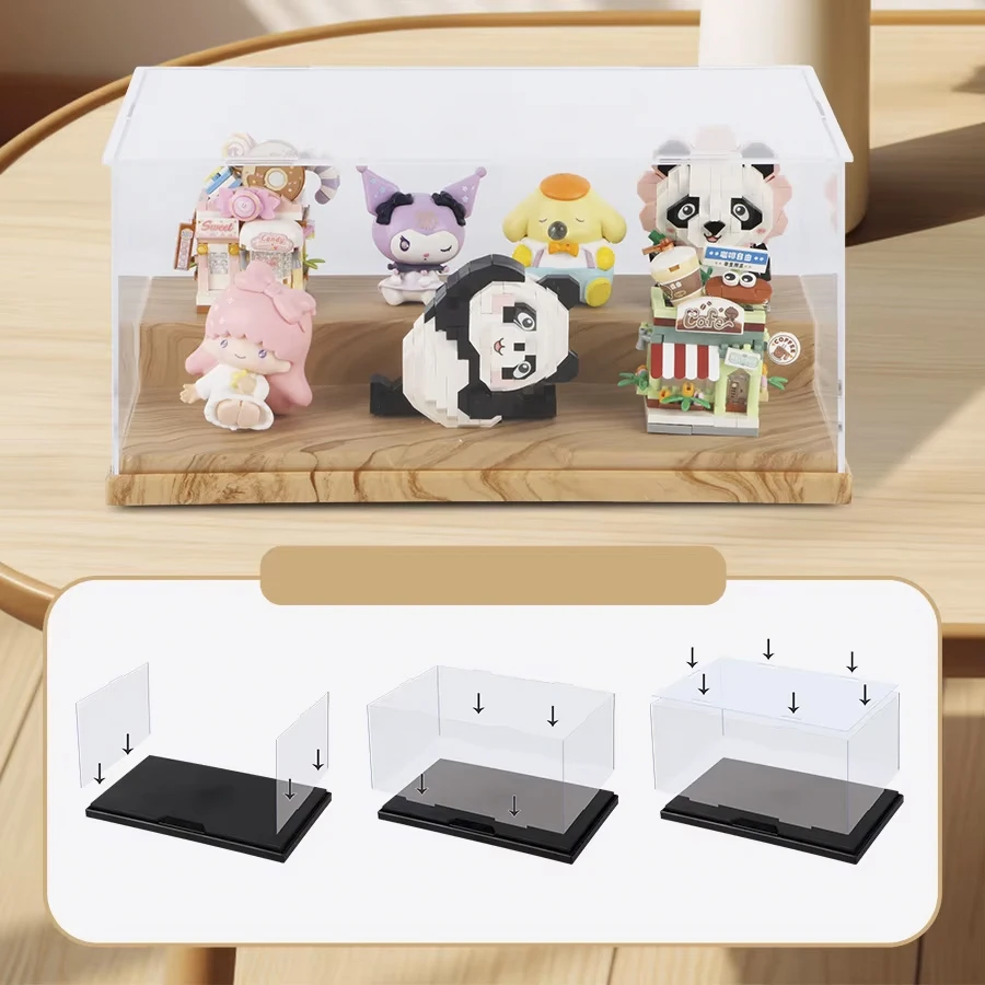 Clear Acrylic Display Case for Minifigure Action Figures Blocks,Acrylic Minifigure Display Case Box Storage Gift for Kids Adults