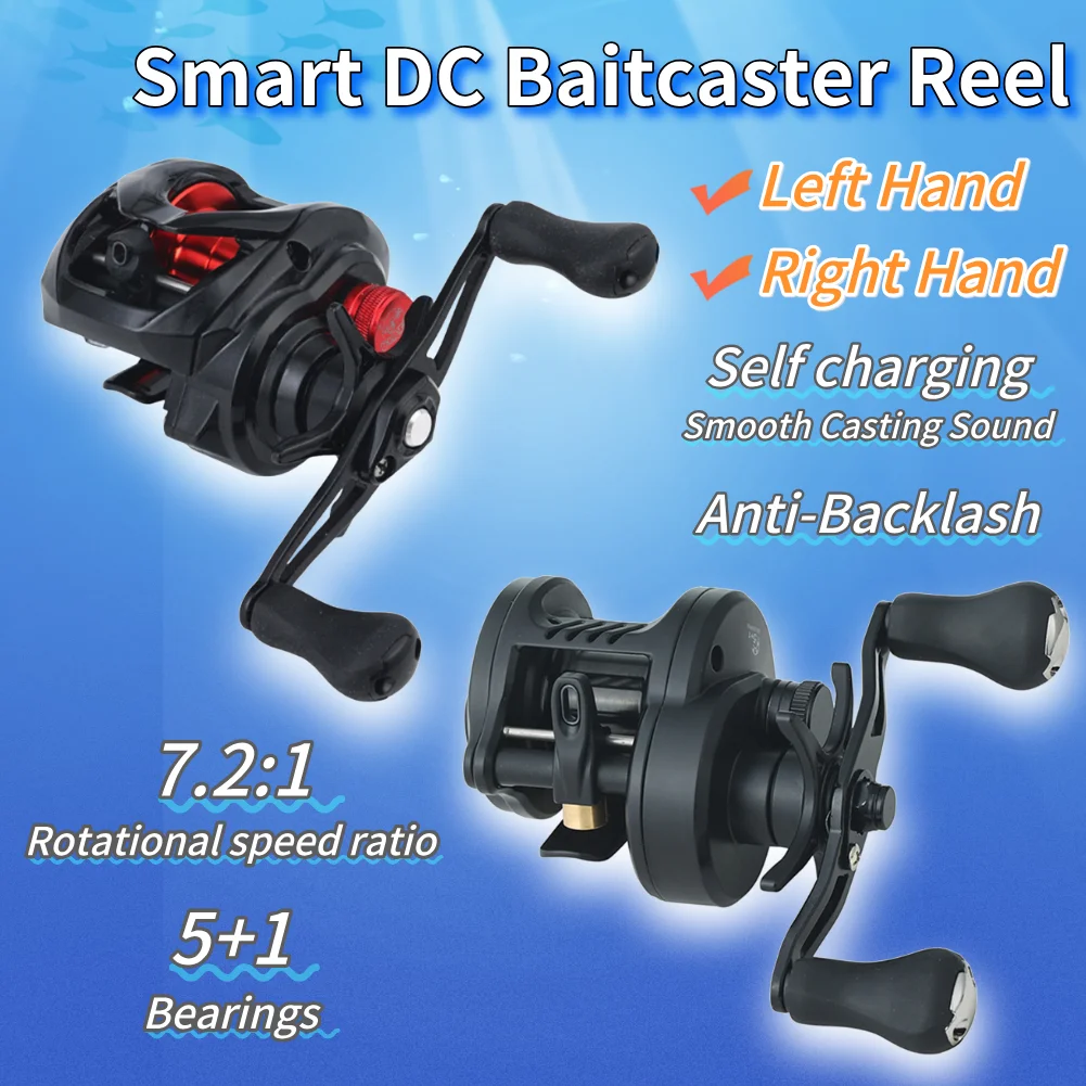 dc-fishing-reel-long-cast-self‑charging-dc-baitcasting-reel-smooth-casting-sound-72-1-ratio-versatile-for-freshwater-saltwater