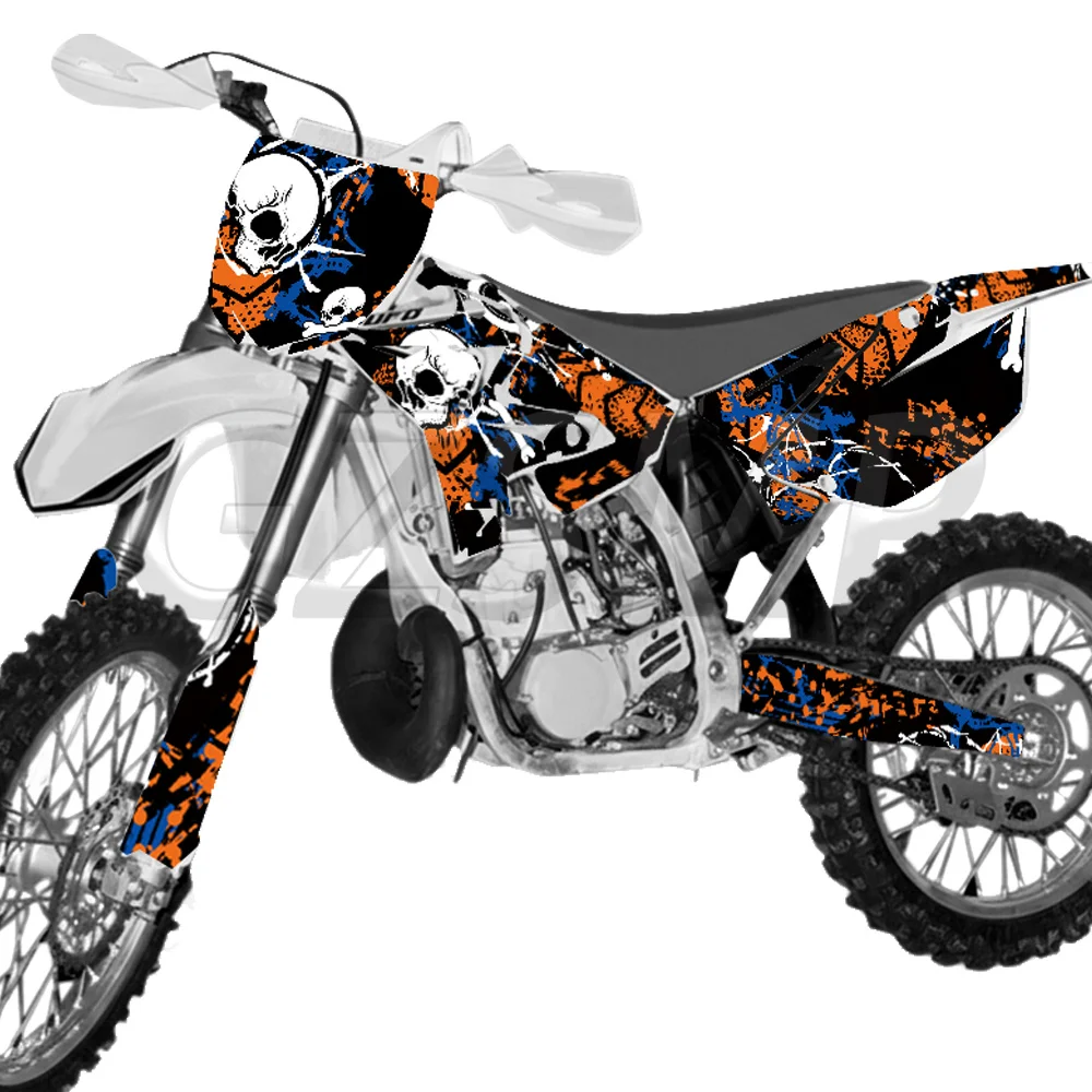 Motocross Team Graphics Background Sticker Decal Kits Fit For Yamaha UFO Restyled YZ125 YZ250 2002-2016 Background Number Custom