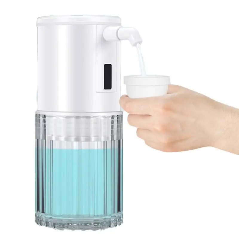 Automatic Mouthwash Dispenser Sensor Mouth Wash Dispenser Rechargeable Countertop Mouth Wash Container 3-Mode Glass Mouth Pump