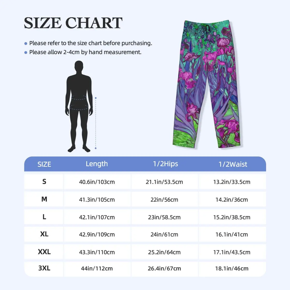 Custom Printed Men Vincent Van Gogh Pajama Pants Impressionist Painter Sleepwear Sleep Lounge Bottoms with Pockets view 5